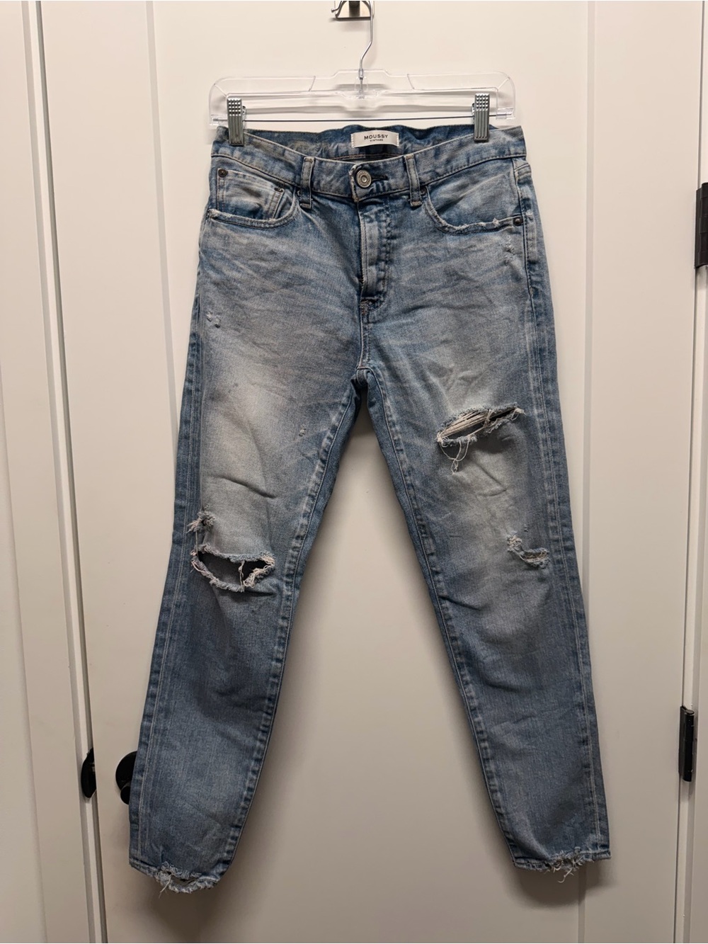 MOUSSY Light Blue Distressed Men’s Jeans